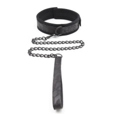 Нашийник з повідцем DS Fetish Collar with leash black