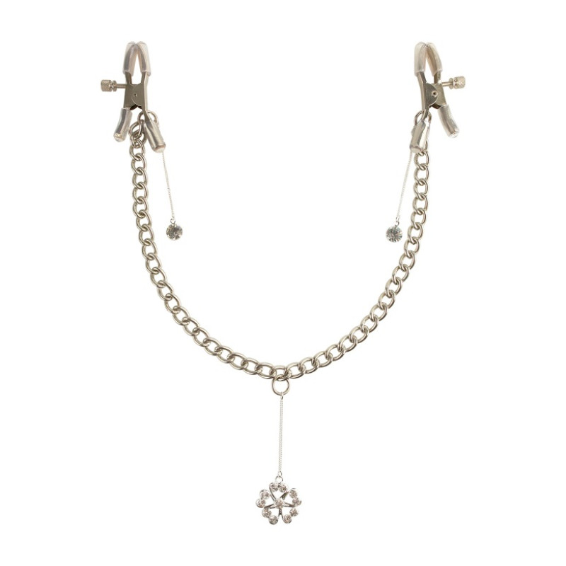 Зажимы для сосков с кулоном Fetish Fantasy Crystal Nipple Clamps Зажимы для сосков с кулоном Fetish Fantasy Crystal Nipple Clamps