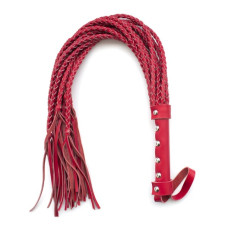 Флогер натуральная кожа DS Fetish Leather flogger red, 77 см