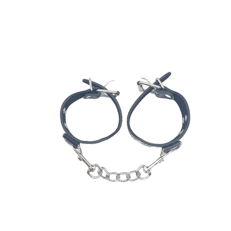 Наручники з металевими заклепками DS Fetish Чорні Наручники з металевими заклепками DS Fetish Чорні