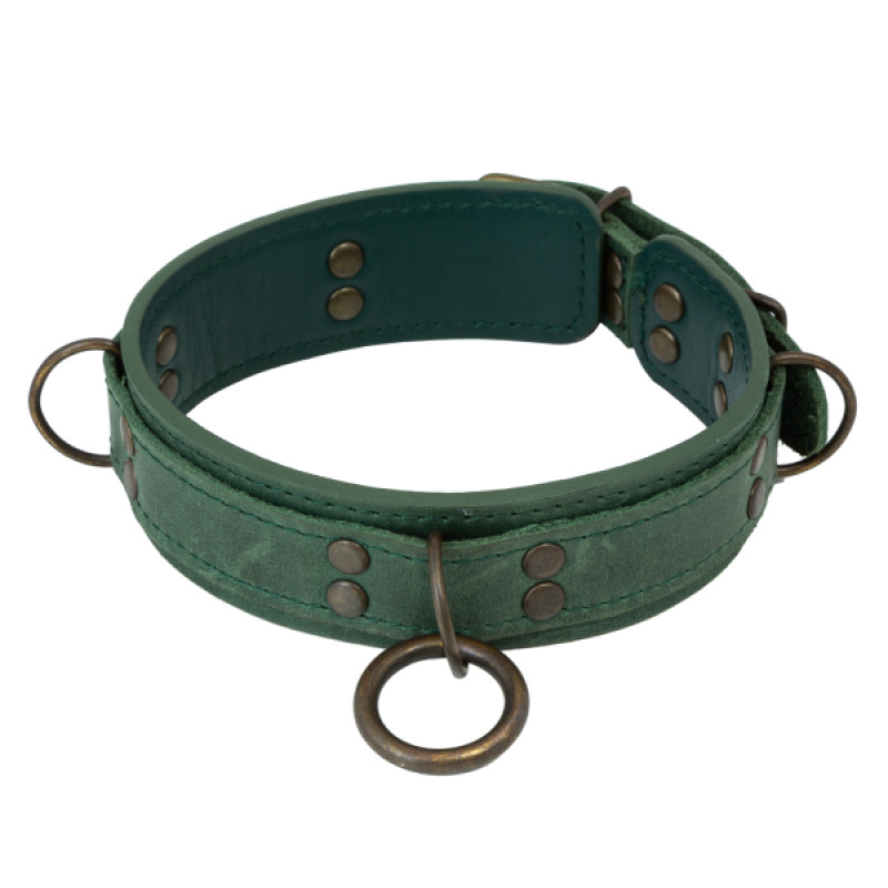 Премиум ошейник LOVECRAFT размер M зеленый