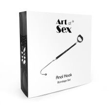 Анальний гак 1 із нашийником з натуральної шкіри Art of Sex - Anal hook, Чорний