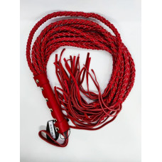 Флогер натуральная кожа DS Fetish Leather flogger red, 77 см