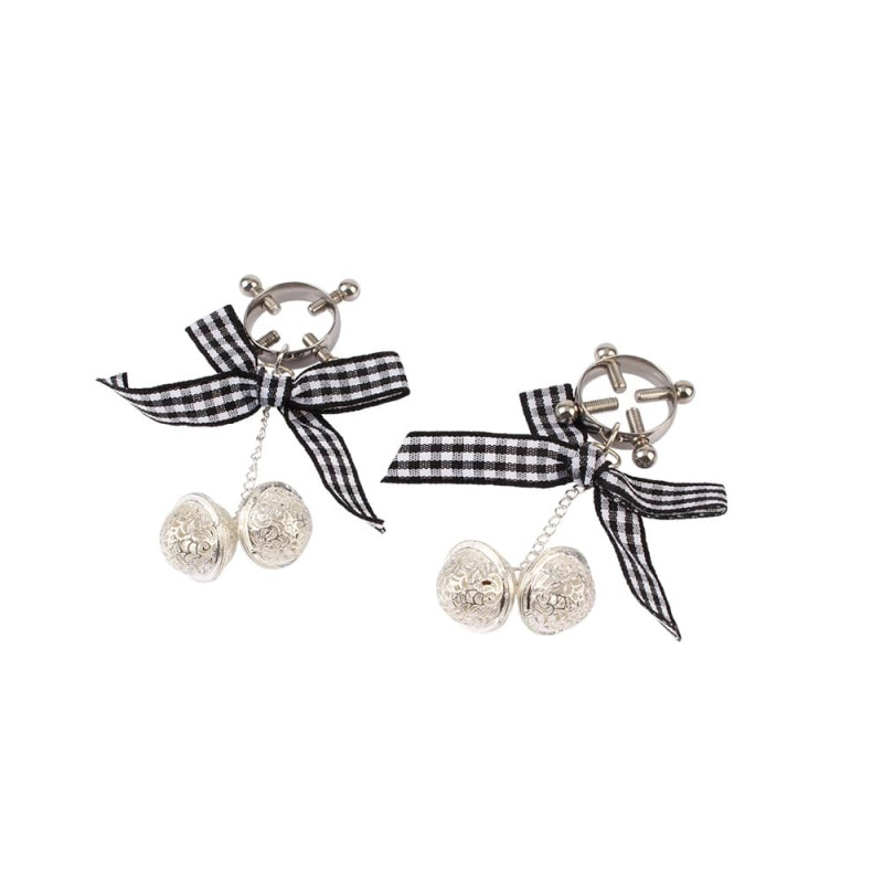 Зажимы на соски с бантиком и колокольчиком Chisa Senuelo Зажимы на соски с бантиком и колокольчиком Chisa Senuelo