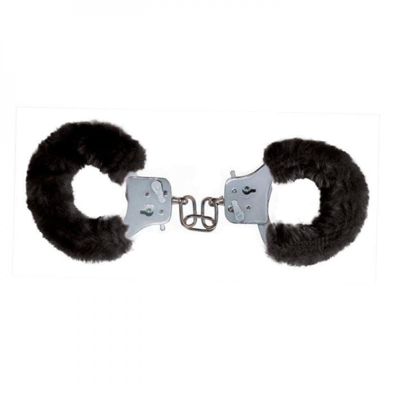 Наручники с мехом Toy Joy Furry fan cuffs Черные Наручники с мехом Toy Joy Furry fan cuffs Черные