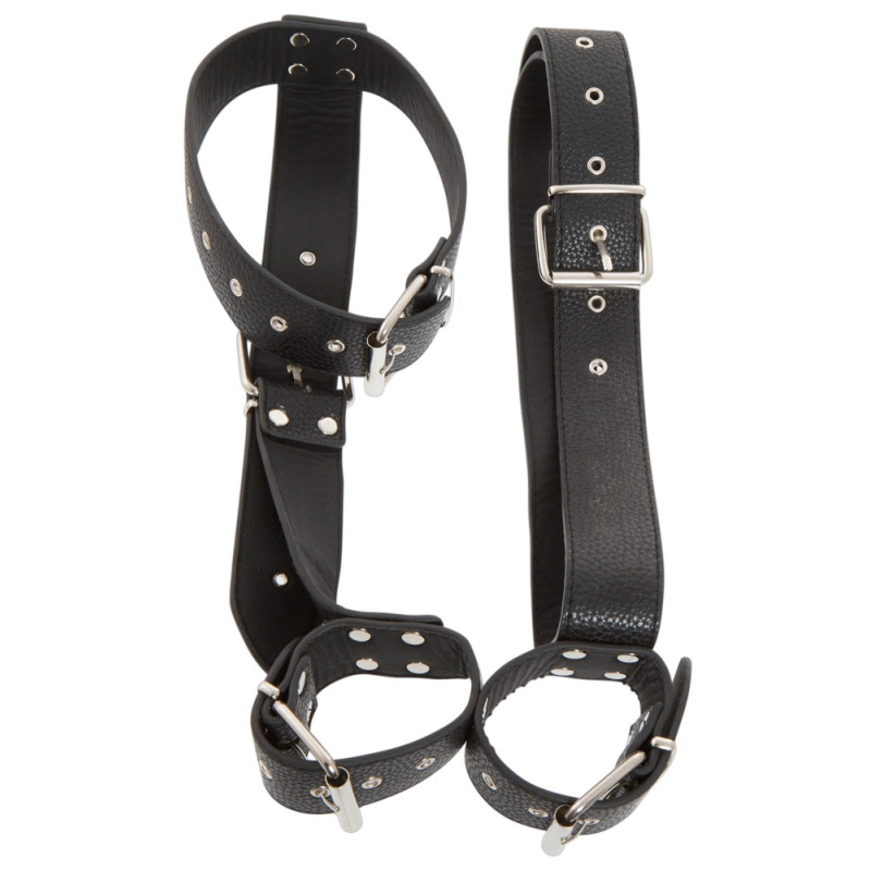 Система фіксації Bad Kitty Neck and Hand Restraints Чорна Система фіксації Bad Kitty Neck and Hand Restraints Чорна