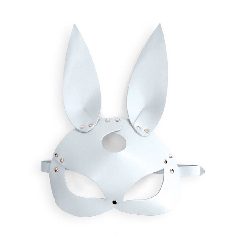 Шкіряна маска Зайчика Art of Sex - Bunny mask, колір Білий Шкіряна маска Зайчика Art of Sex - Bunny mask, колір Білий