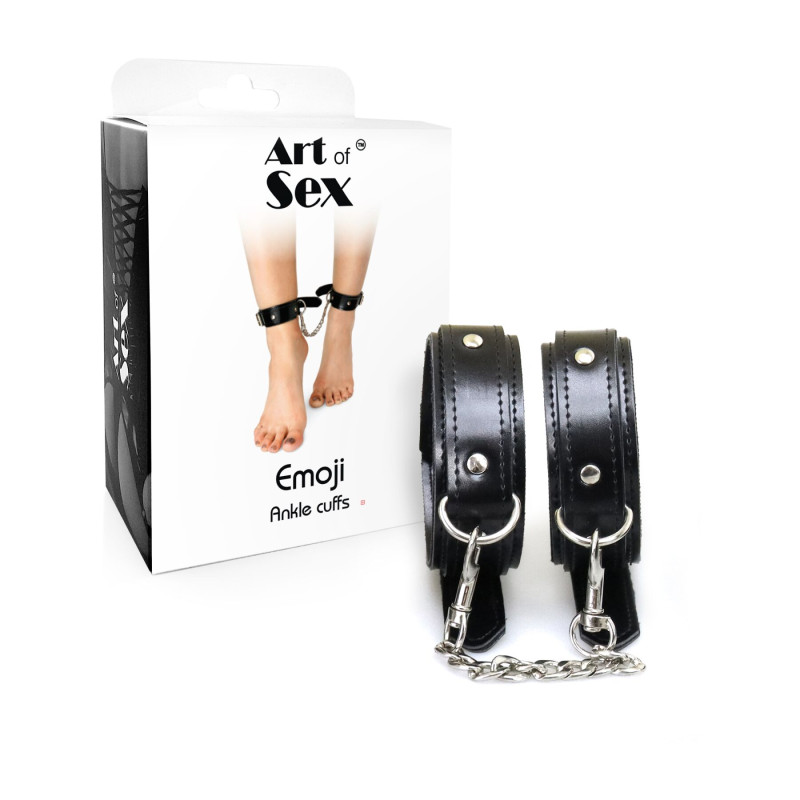 Поножи из экокожи Art of Sex - Emoji Ankle cuffs Поножи из экокожи Art of Sex - Emoji Ankle cuffs