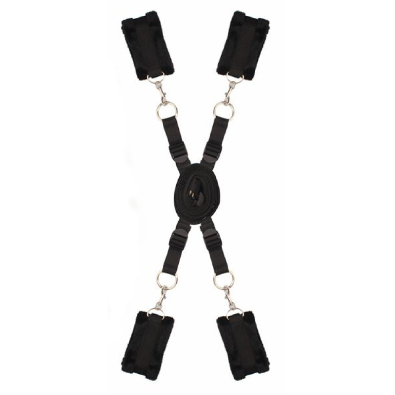 Ремінна система для фіксації до ліжка Dreamtoys Blaze Bed Restraint Set Ремінна система для фіксації до ліжка Dreamtoys Blaze Bed Restraint Set