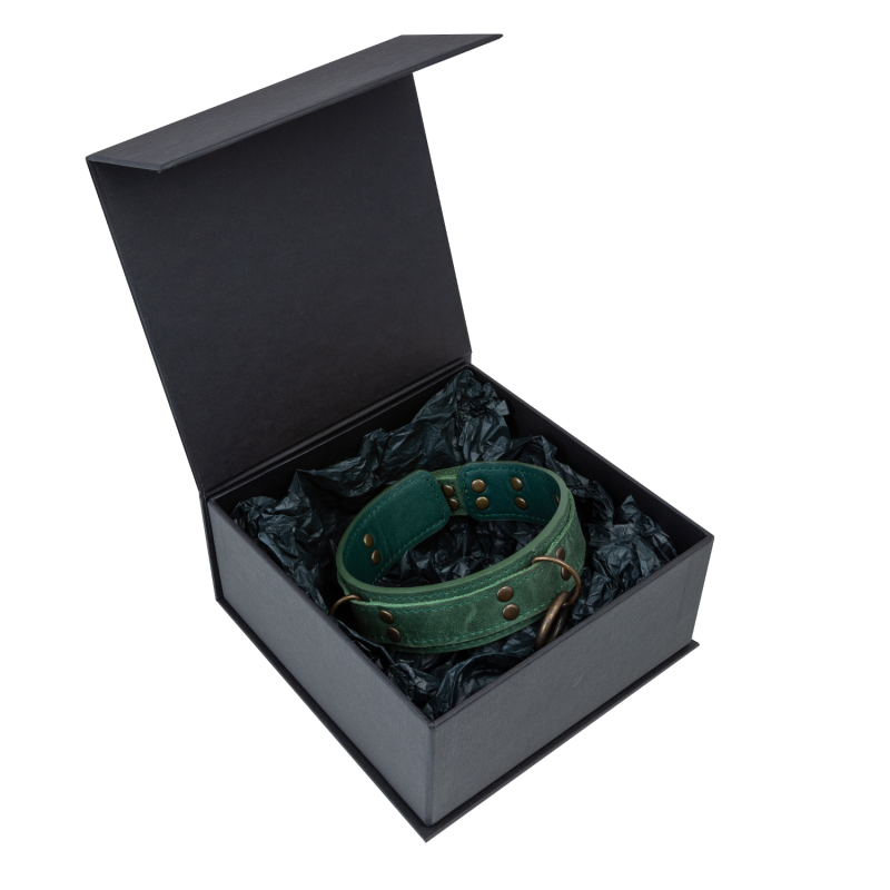 Премиум ошейник LOVECRAFT размер M зеленый