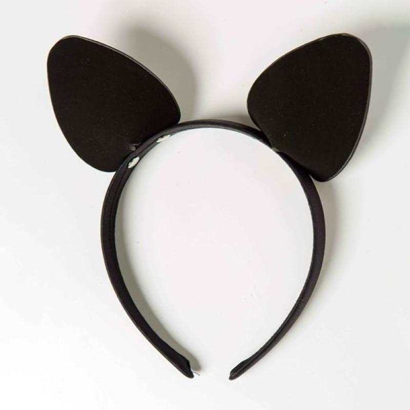 Ободок C ушками DS Fetish Игривая кошечка, Черная Ободок C ушками DS Fetish Игривая кошечка, Черная
