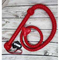 Кнут длинный DS Fetish Whip Long Heart Red