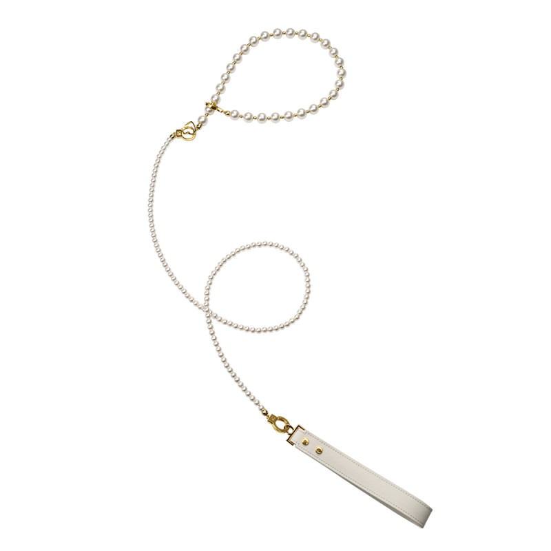 Нашийник з повідком Lockink, перлини Нашийник з повідком Lockink, перлини