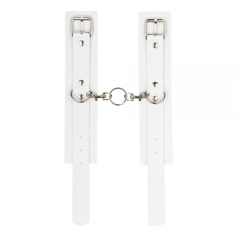 Наручники sLash Leather Standart Hand Cuffs, White Наручники sLash Leather Standart Hand Cuffs, White