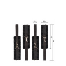 Ремінна система для фіксації до ліжка Dreamtoys Blaze Bed Restraint Set