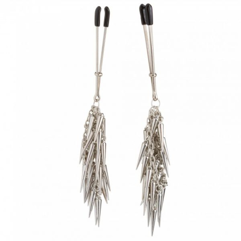 Зажимы на соски пинцет с шипами Lucky Bay Silver Metall Зажимы на соски пинцет с шипами Lucky Bay Silver Metall