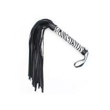 Флогер DS Fetish Leopard flogger M black/white 40 см