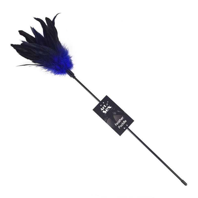 Щекоталка с пером петуха Art of Sex – Feather Paddle, синяя Щекоталка с пером петуха Art of Sex – Feather Paddle, синяя