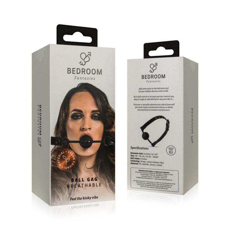 Повітропроникний кляп Bedroom Fantasies: Breathable Silicone Ball Gag, чорний Повітропроникний кляп Bedroom Fantasies: Breathable Silicone Ball Gag, чорний