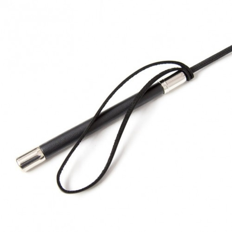 Стек на довгій ручці з петелькою DS Fetish, екошкіра і метал, чорний, 65 см Стек на довгій ручці з петелькою DS Fetish, екошкіра і метал, чорний, 65 см