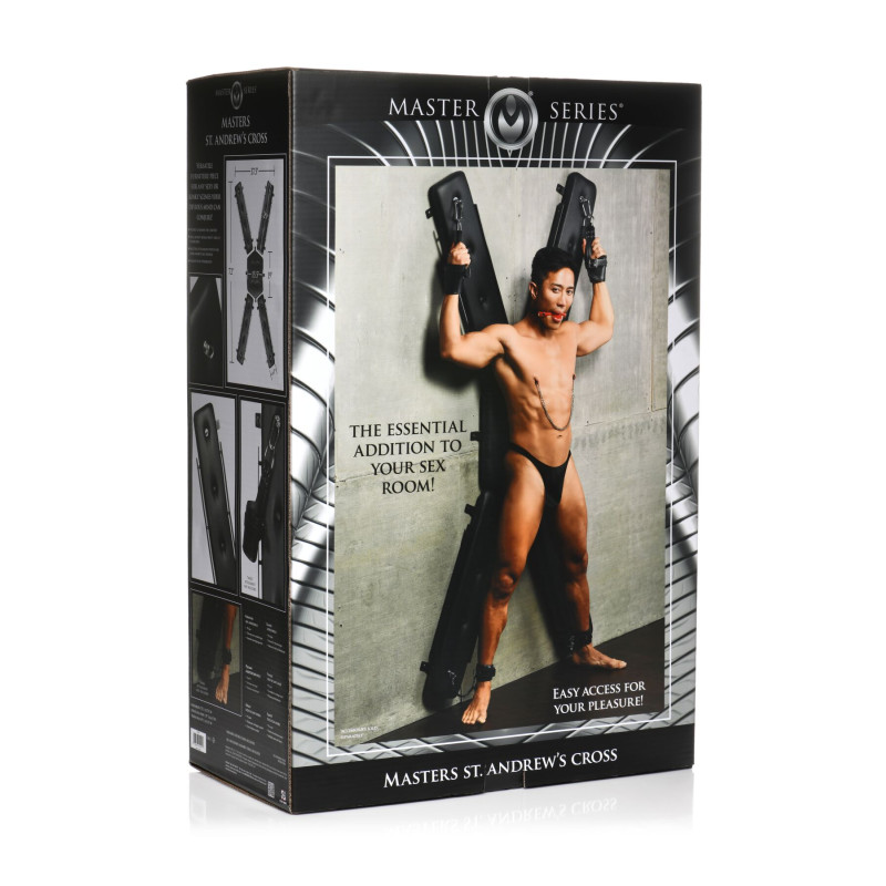 Андріївський хрест Master Series: St. Andrew's Cross, кріпиться на стіну Андріївський хрест Master Series: St. Andrew's Cross, кріпиться на стіну