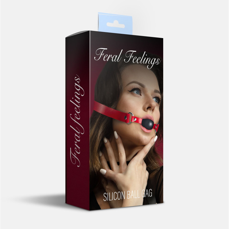 Кляп силиконовый Feral Feelings Silicon Ball Gag Red/Black, красный ремень, черный шарик Кляп силиконовый Feral Feelings Silicon Ball Gag Red/Black, красный ремень, черный шарик