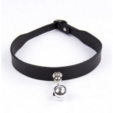 Чокер с колокольчиком DS Fetish Collar black with bell