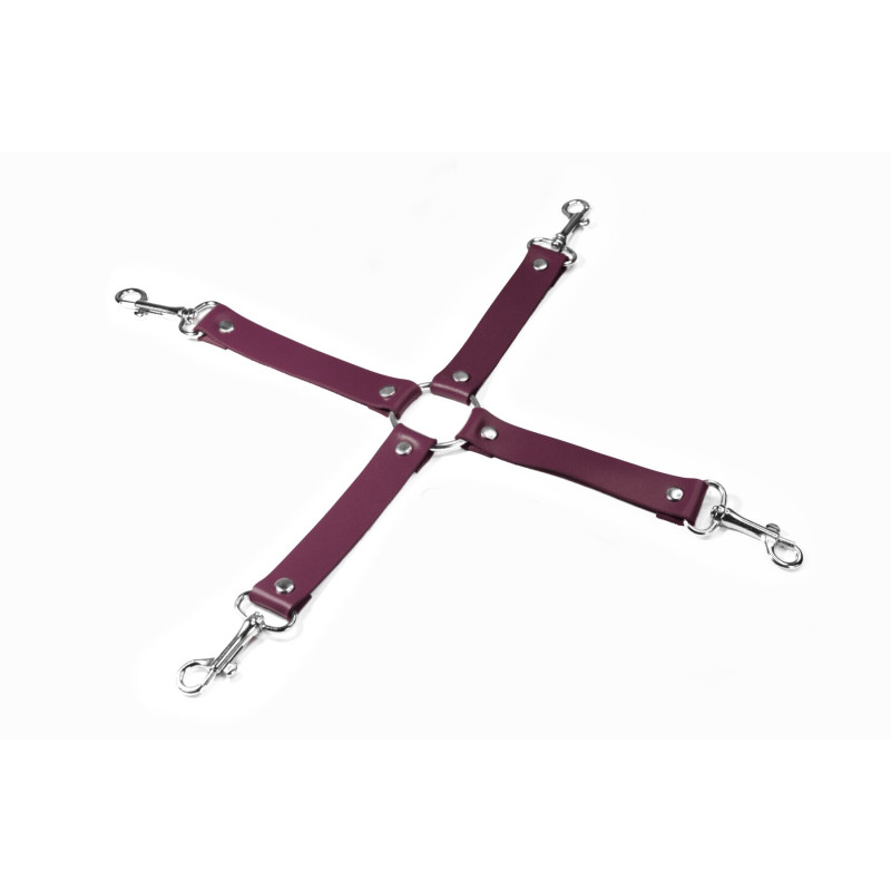 Крестовина Feral Feelings – 4 Way Connector, натуральная кожа, burgundy Крестовина Feral Feelings – 4 Way Connector, натуральная кожа, burgundy