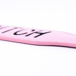 Шльопалка овальна з написом Bitch PADDLE, рожева, 31,5 см