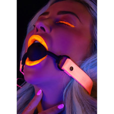 Кляп, светящийся в темноте Taboom Ball Gag, розово-черный