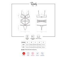 Боди Obsessive Bondy Черный L/XL