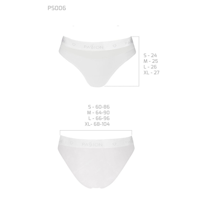 Трусики с прозрачной вставкой Passion PS006 PANTIES S, white Трусики с прозрачной вставкой Passion PS006 PANTIES S, white