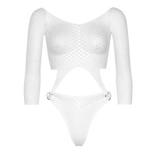 Эротическое боди Leg Avenue Top bodysuit with thong back White