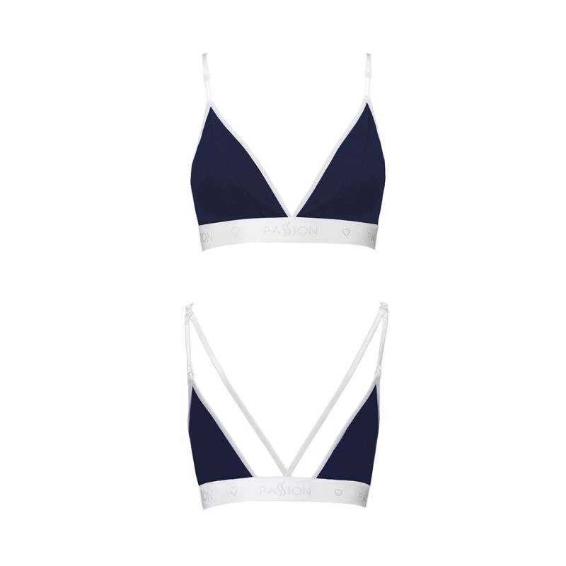 Спортивный топ с двойными бретелями Passion PS007 TOP S, navy blue Спортивный топ с двойными бретелями Passion PS007 TOP S, navy blue