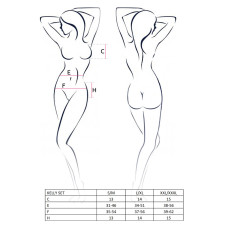 Еротичний комплект Passion Erotic Line KELLY SET XXL/XXXL Чорний