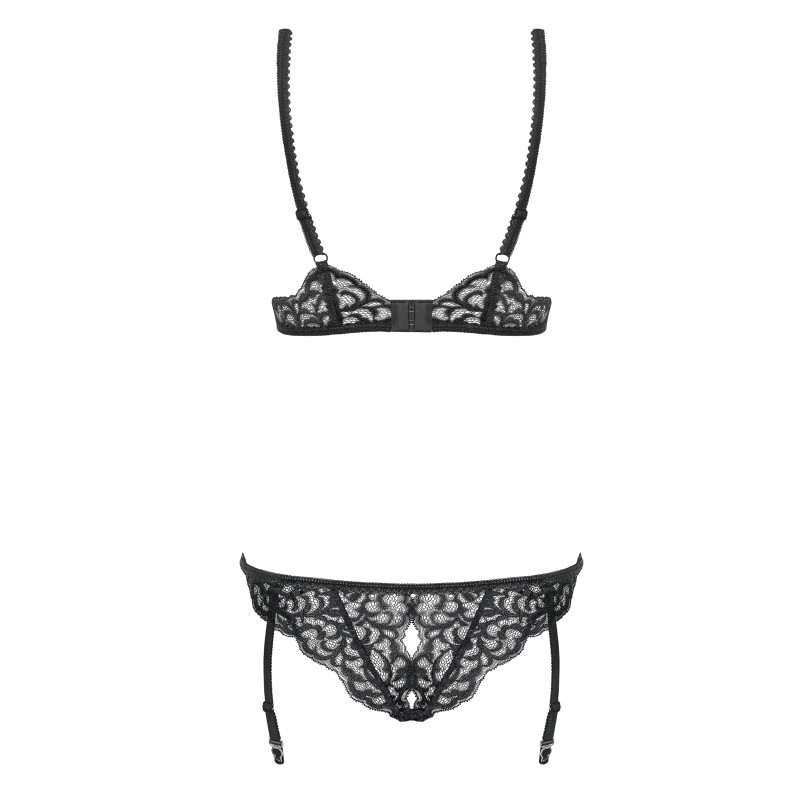 Боди Obsessive Laluna Черный S/M