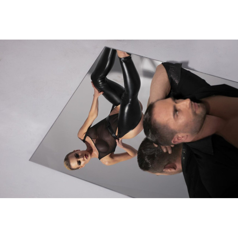 Легінси Noir Handmade F323 Rebel, L, black, під латекс, з відкритими стегнами та сідницями Легінси Noir Handmade F323 Rebel, L, black, під латекс, з відкритими стегнами та сідницями