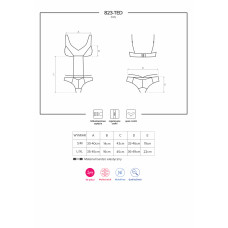 Боди Obsessive 823-TED-1 Черный S/M