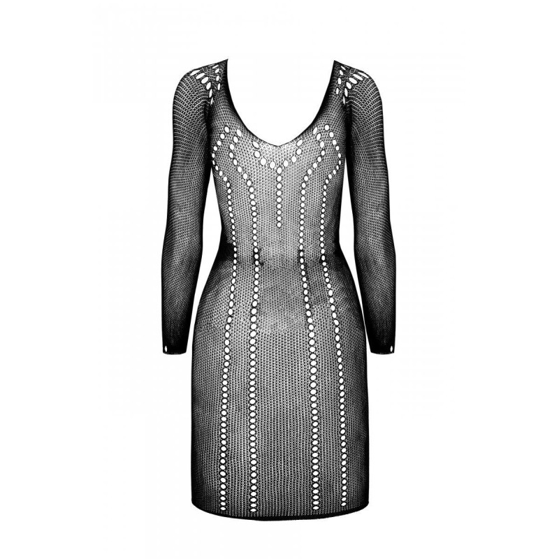 Напівпрозора мінісукня Passion BS101 One Size, black, рукави-мітенки Напівпрозора мінісукня Passion BS101 One Size, black, рукави-мітенки