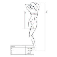 Полупрозрачное мини-платье Passion BS101 One Size, black, рукава-митенки