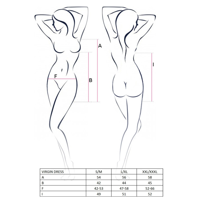 Сексуальное мини-платье Passion VIRGIN DRESS XXL/XXXL Черное