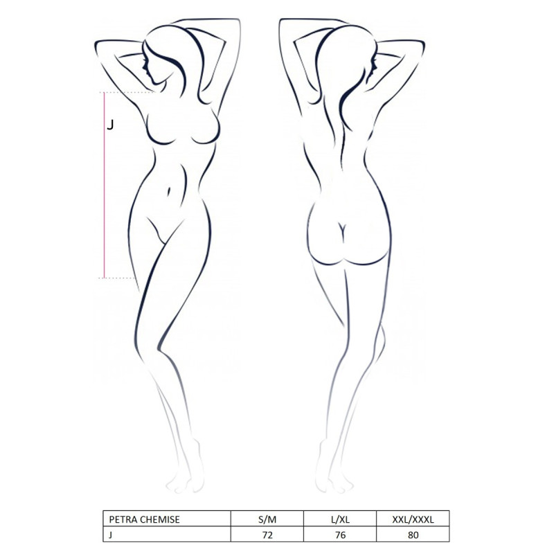 Женский Пеньюар Passion PETRA CHEMISE L/XL Черный Женский Пеньюар Passion PETRA CHEMISE L/XL Черный