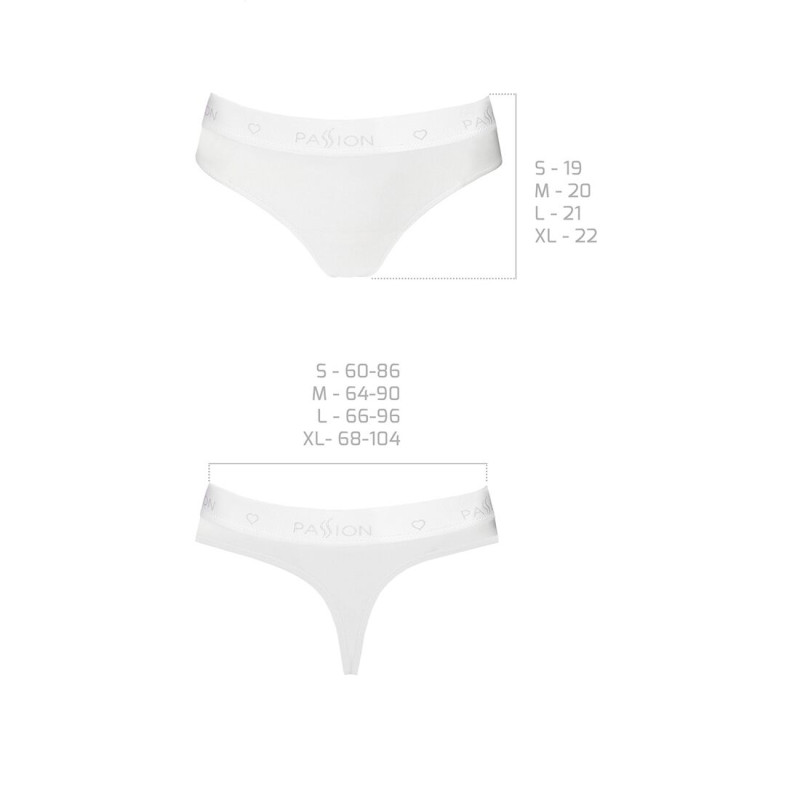 Трусики-бразилиана из хлопка Passion PS005 PANTIES S, white Трусики-бразилиана из хлопка Passion PS005 PANTIES S, white
