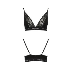 Еластичний топ з мереживом Passion PS001 TOP L, black
