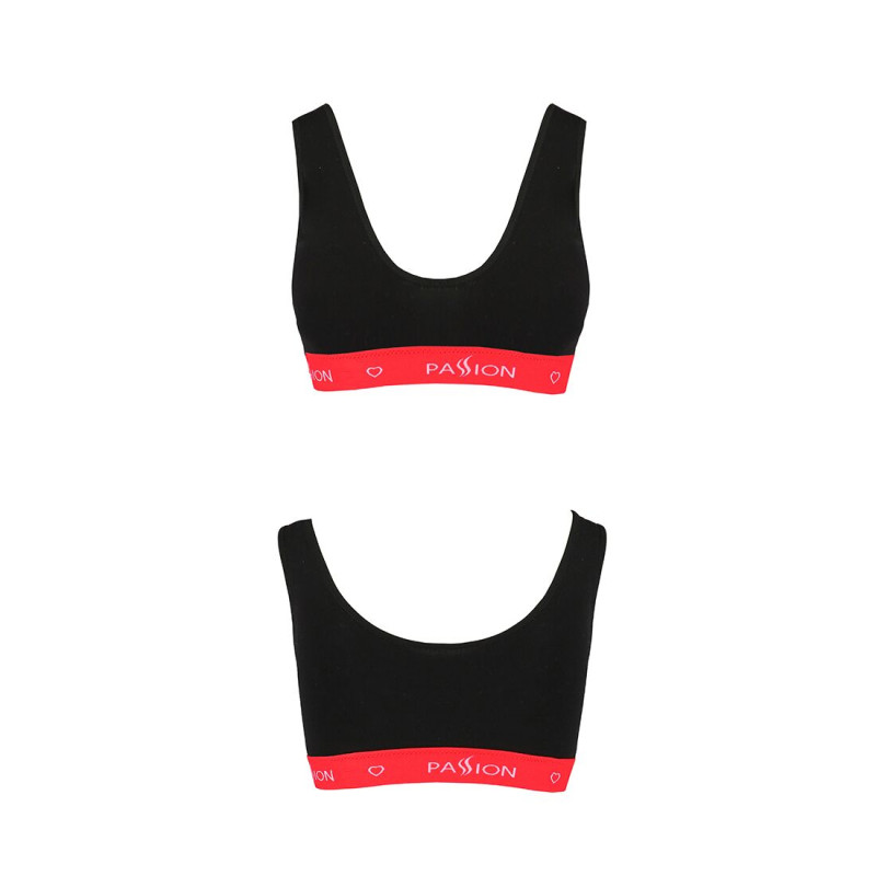 Спортивный топ на широких бретелях Passion PS003 TOP S, black Спортивный топ на широких бретелях Passion PS003 TOP S, black