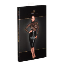 Платье с кружевным топом Noir Handmade F228 Midi dress with soft lace top, L, мокрый эффект