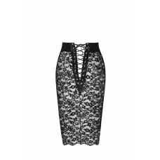 Юбка Noir Handmade F302 Ambivalence, S, black, кружево, длина за колени, шнуровка сзади