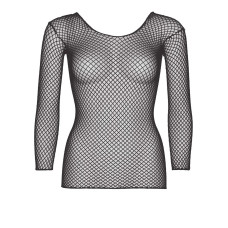 Сітчастий топ Leg Avenue Long Sleeves T-Shiets Black, One Size