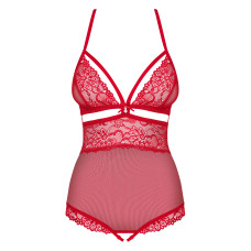 Боди открытое Obsessive 838-TED-3 Красное L/XL