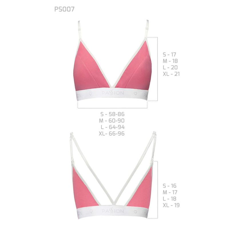 Спортивный топ с двойными бретелями Passion PS007 TOP S, pink